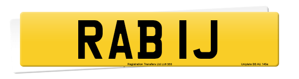 Registration number RAB 1J